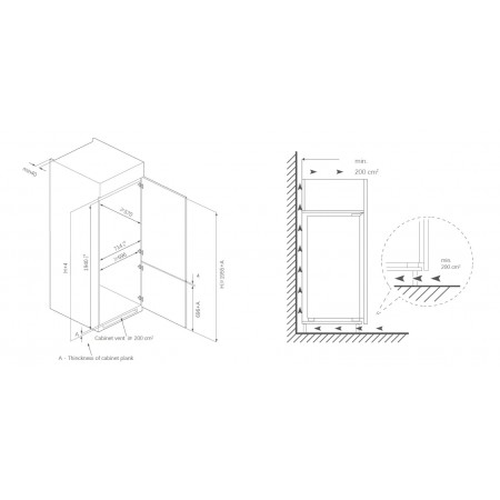 Frigider încorporabil de 70 cm FBFN 4122 A-4
